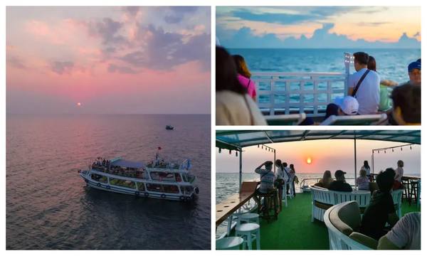 Sunset Chill thuyền sắt sang trọng Bắc Đảo